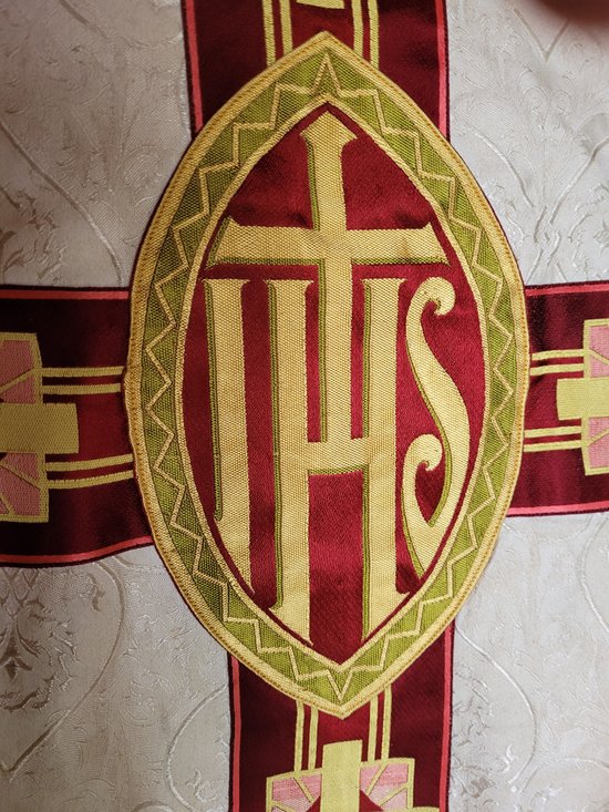 Religiöser Hut im Art-Deco-Stil aus Damast Epoche miliey XX. Jahrhundert