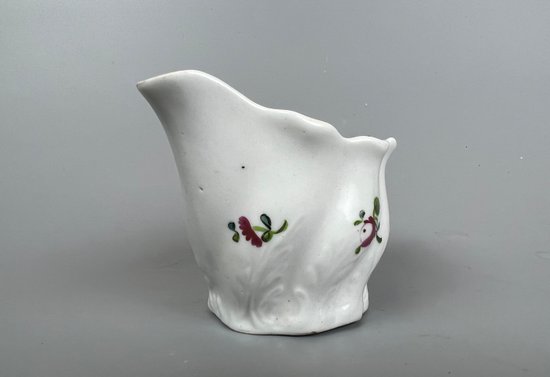 A Late 18thc Caughley Polychrome low Chelsea Ewer c.1790