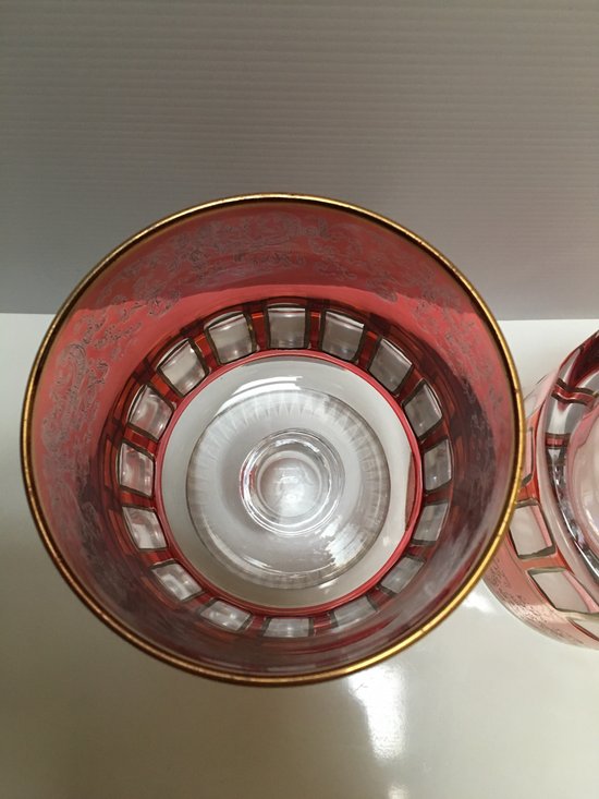 Pair of BOHEMIAN crystal vase
