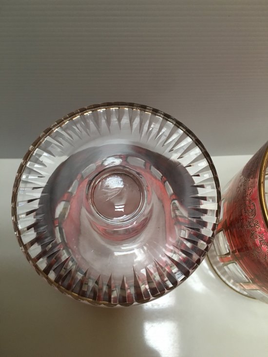 Pair of BOHEMIAN crystal vase