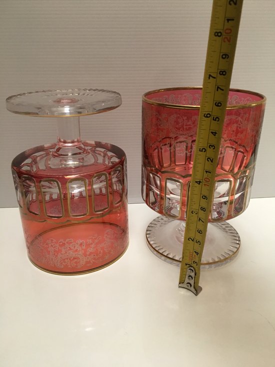 Pair of BOHEMIAN crystal vase
