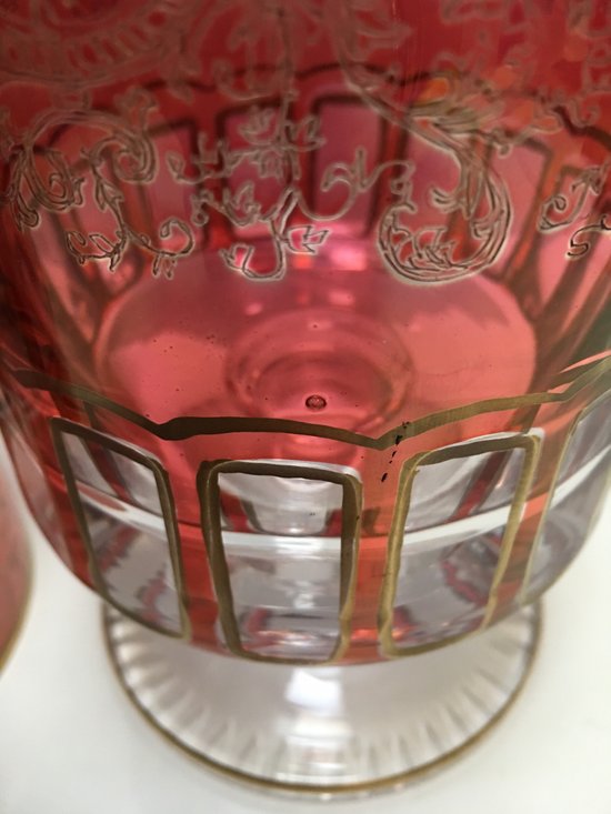 Pair of BOHEMIAN crystal vase