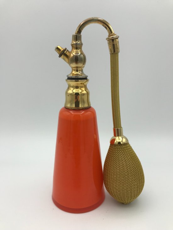 Flacone spray per profumo in doppio cristallo arancione