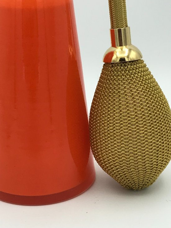 Flacone spray per profumo in doppio cristallo arancione