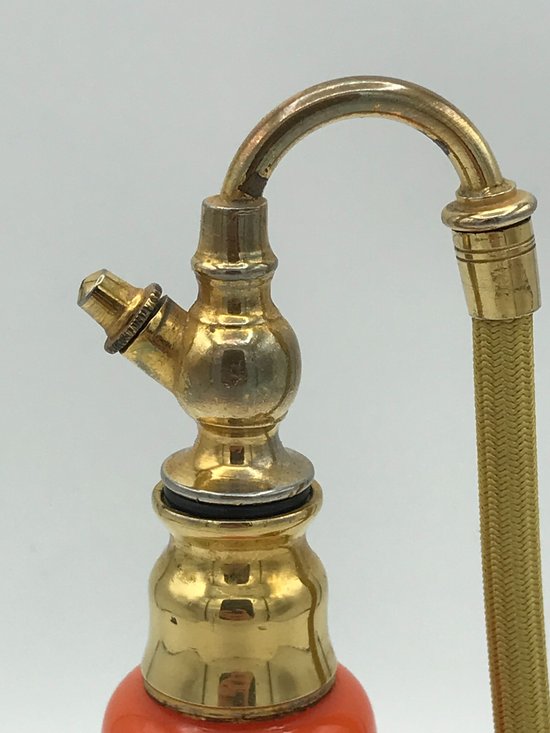 Flacone spray per profumo in doppio cristallo arancione