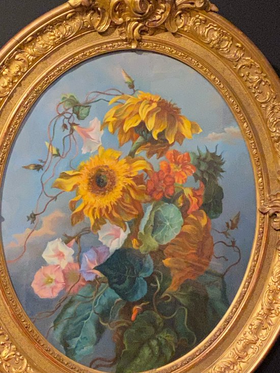 important pair of pastels XIX° in their gilded frame