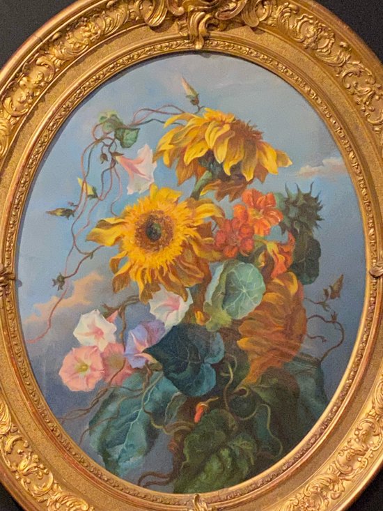 important pair of pastels XIX° in their gilded frame