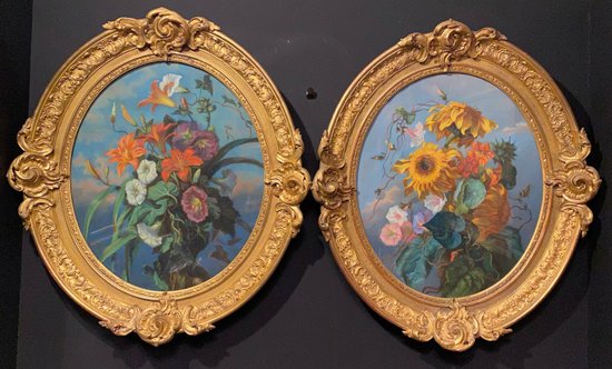 important pair of pastels XIX° in their gilded frame