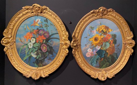important pair of pastels XIX° in their gilded frame