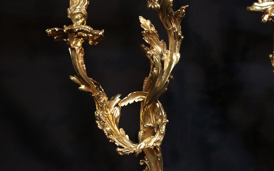 Paire d'appliques Louis XV Epoque XVIIIème siècle 