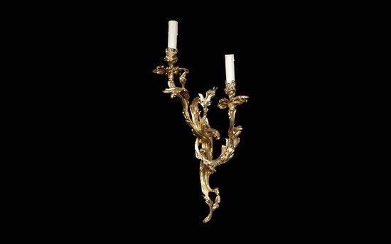 Paire d'appliques Louis XV Epoque XVIIIème siècle 