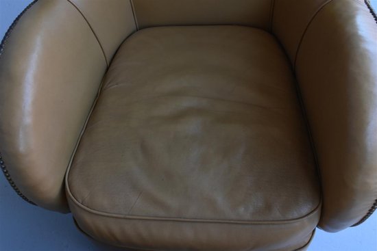 Paar Paquebot-Ledersessel im Art-Deco-Stil