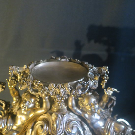 Importante pendule rocaille en bronze, XIX° siècle