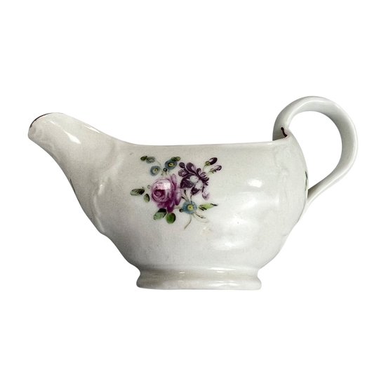 A small mid 18thc Derby moulded cream jug  c.1760