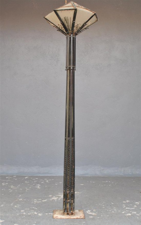 Lampadaire En Fer Forgé 1930 Art Déco