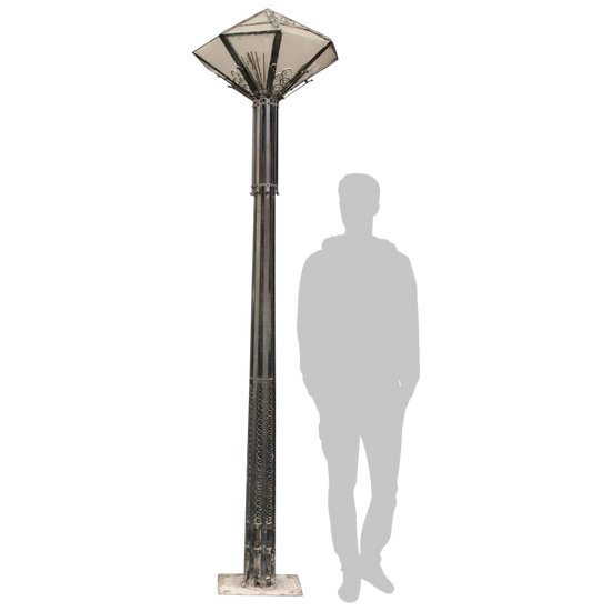 Lampadaire En Fer Forgé 1930 Art Déco