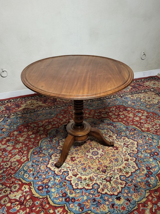 Table guéridon en acajou Louis Philippe