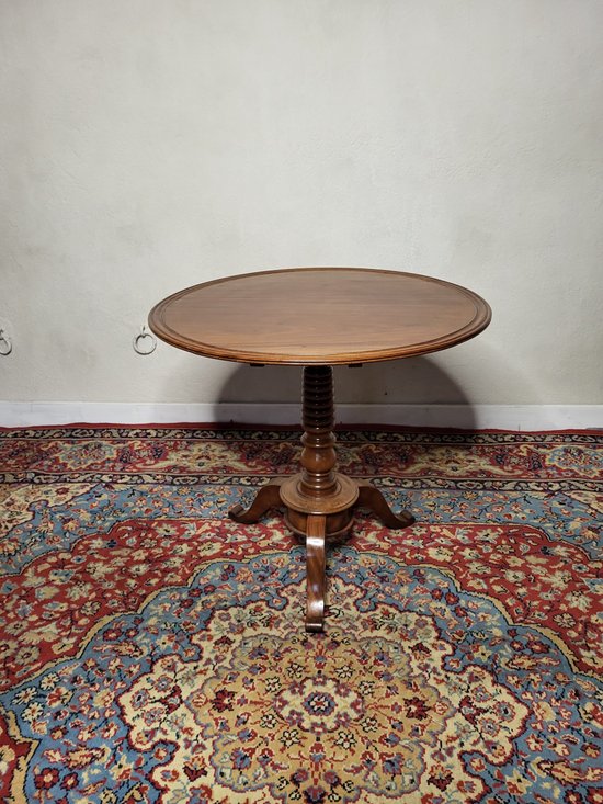 Table guéridon en acajou Louis Philippe