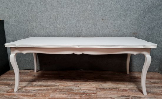 Table (300cm) Louis XV style rocaille in lacquered wood circa 1950