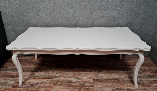 Table (300cm) Louis XV style rocaille in lacquered wood circa 1950