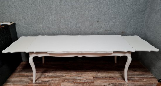Table (300cm) Louis XV style rocaille in lacquered wood circa 1950