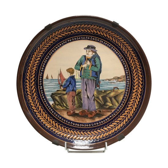 1930s Quimper earthenware dish