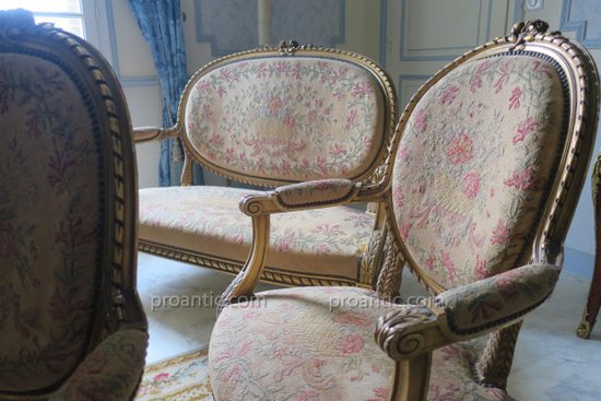 Salon En Bois Sculpté Et Doré De Style Louis XVI Napoléon III