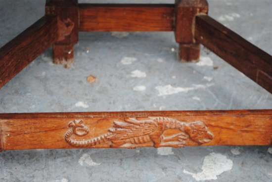 Serie Di 4 Poltrone Stile Gotico In Palissandro