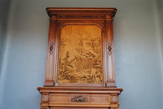 Spectacular Renaissance Style Walnut Fireplace, Late 19th Century