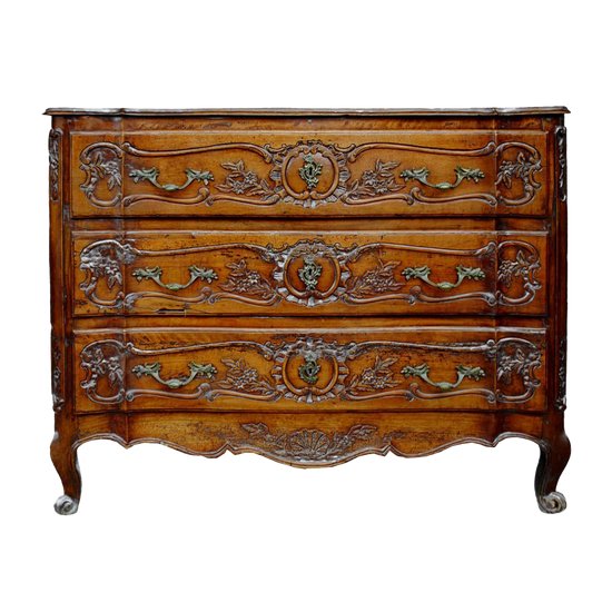 Commode Arbalète Provençale Noyer époque XVIIIème