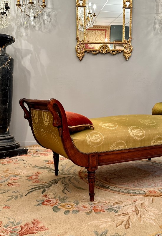 Jacob Frères, Letto Meridian Rest In Mogano Periodo Direttorio 1795 Circa