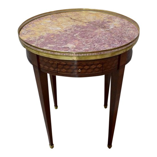 Mahogany Bouillotte Table, Louis XVI Style - Early 20th Century