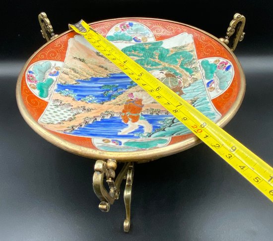 PLATE KUTANI MOUNTED BRONZE
