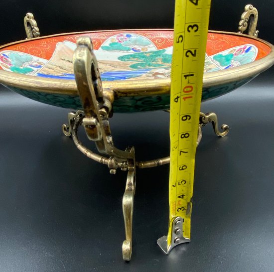 PLATE KUTANI MOUNTED BRONZE