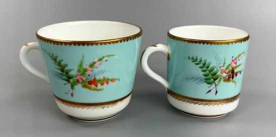  19thc Aesthetic Period tea/coffee service. Prob. Davenport dec by Williamsons. 