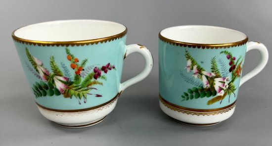  19thc Aesthetic Period tea/coffee service. Prob. Davenport dec by Williamsons. 
