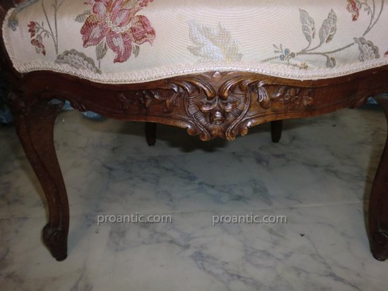Paire De Fauteuils Louis XV 19ème