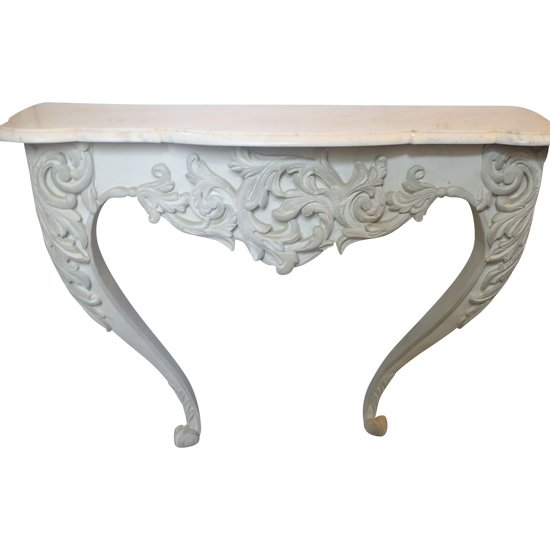 painted carved wood console