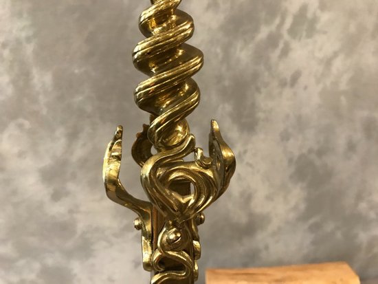 Paar Bronze-Raupen im Jugendstil im Geschmack von GUIMARD