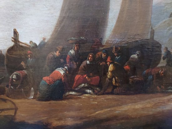 Sale of fish on the beach of Scheveningen