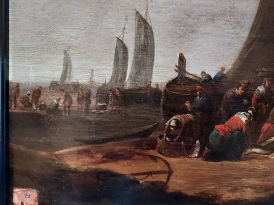 Sale of fish on the beach of Scheveningen