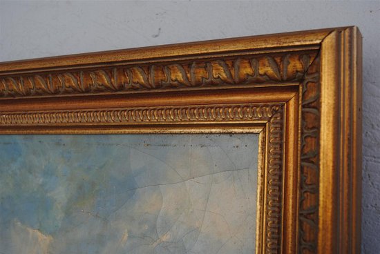 Peinture Scène Lacustre Par Héroult (1802-1853) XIXème