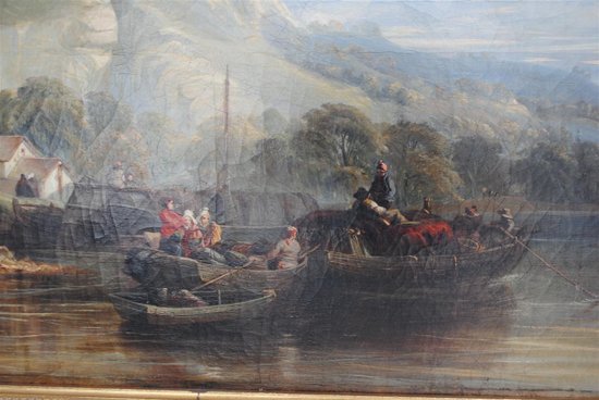 Peinture Scène Lacustre Par Héroult (1802-1853) XIXème