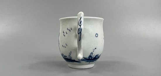 A rare mid 18thc Worcester "Gazebo" pattern coffee cup c1755-9