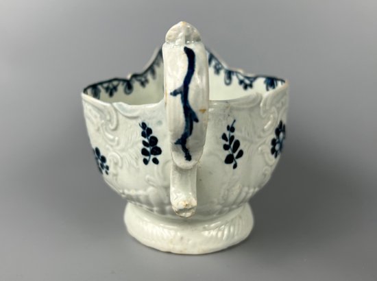 A James Pennington Liverpool gadroon moulded sauceboat  c1768-73