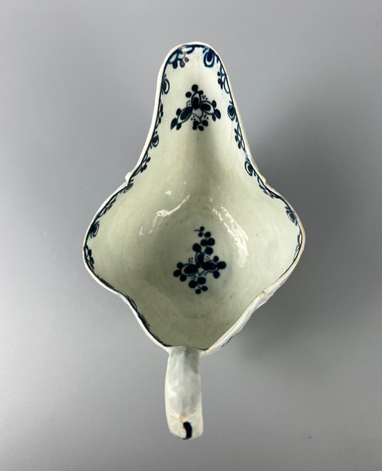 A James Pennington Liverpool gadroon moulded sauceboat  c1768-73