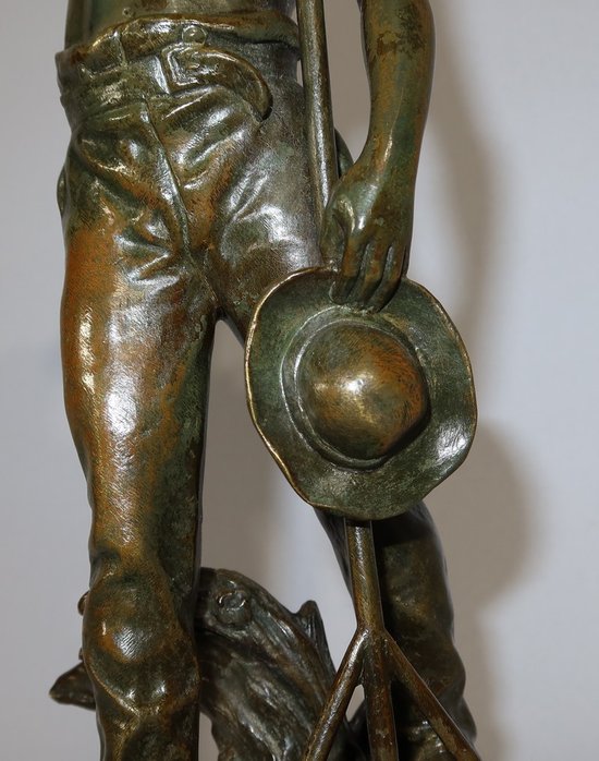 Bronzo "The Harvester" firmato E. Constant Favre - Inizio XX secolo