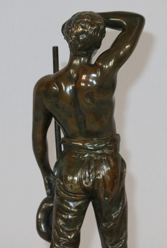Bronzo "The Harvester" firmato E. Constant Favre - Inizio XX secolo