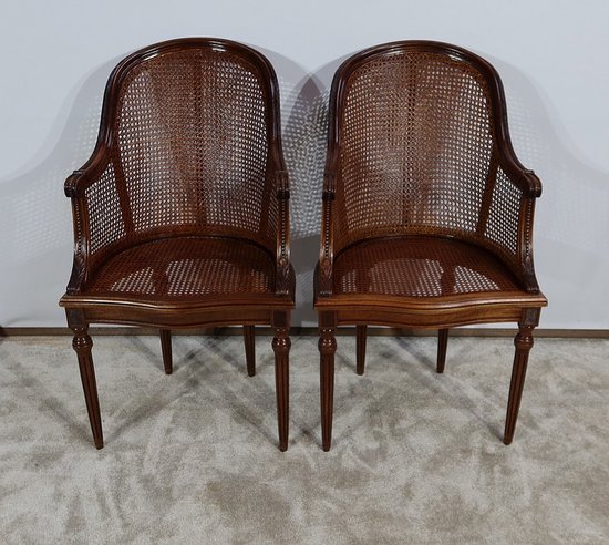 Paire de Fauteuils en Acajou, style Louis XVI – Début XXe