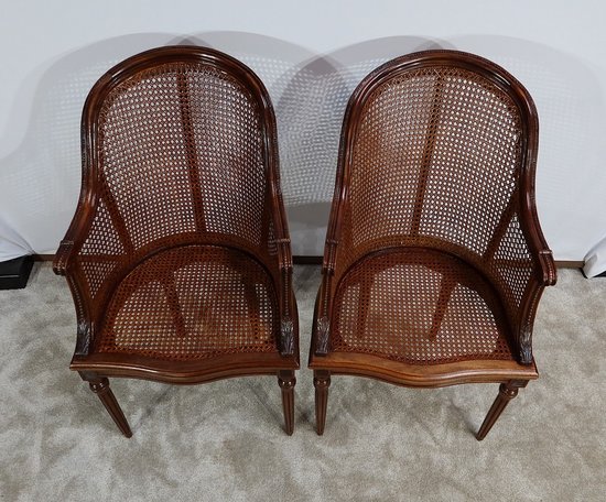Paire de Fauteuils en Acajou, style Louis XVI – Début XXe